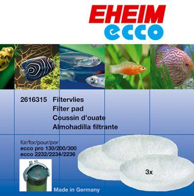 Hvit filtermateriale til Ecco - 3stk