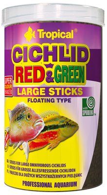 Tropical Cichlid Red & Green Sticks 1L - L