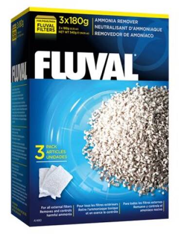 Fluval ammonia remover 3x180g
